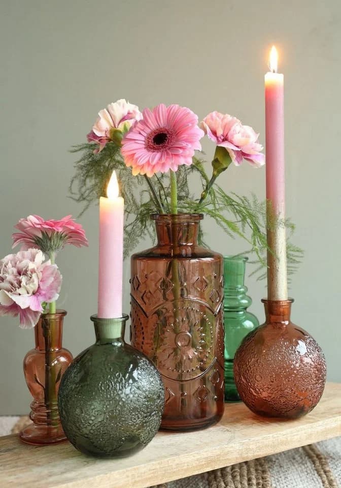 NaDeco Dekovase Berlin Glas Mahagoni Boho-Style - Bild 3