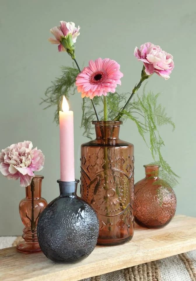 NaDeco Dekovase Berlin Glas Mahagoni Boho-Style - Bild 4