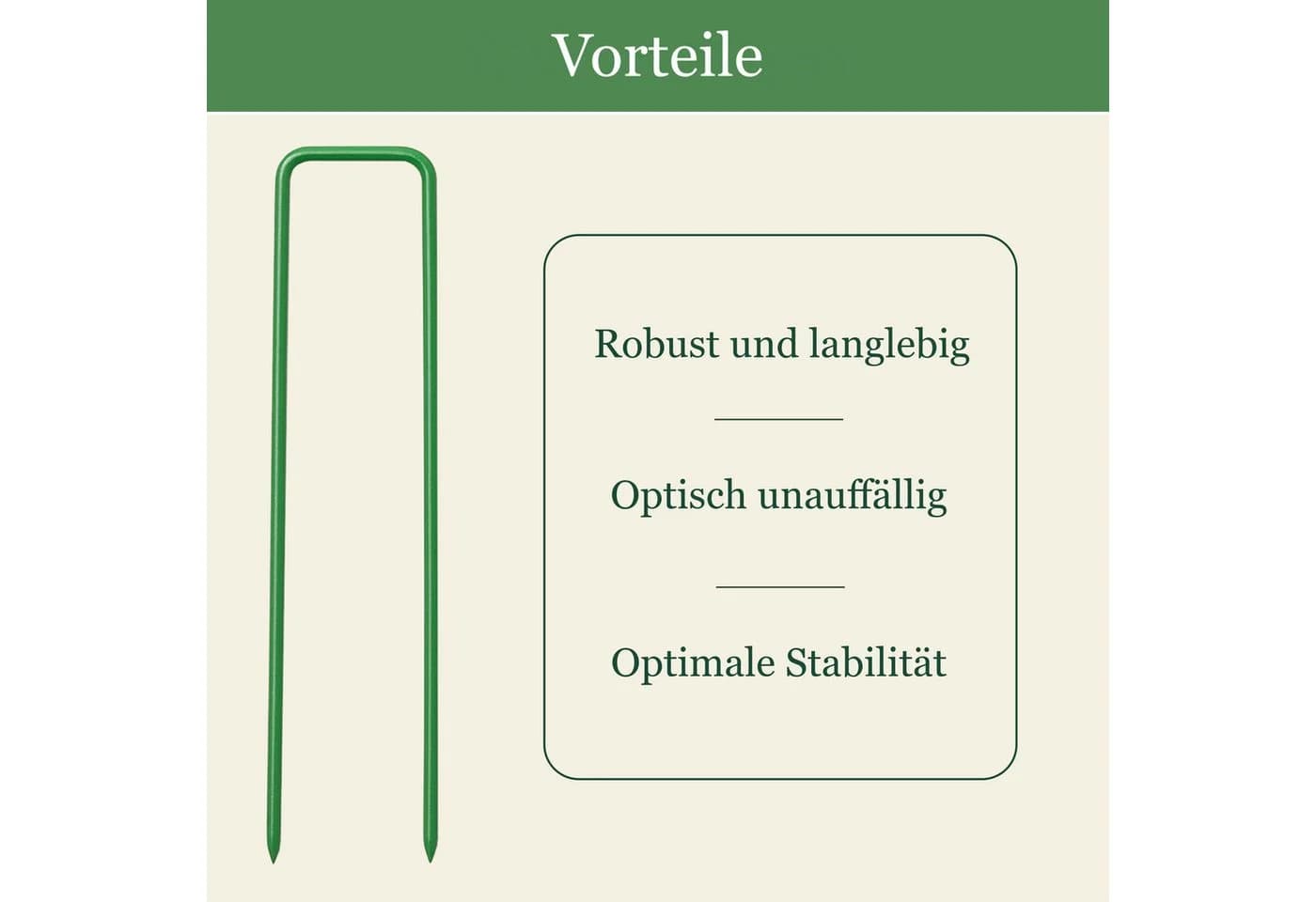 INTERGARDEN Bodenanker 50x Verzinkt Grün 15 cm - Bild 3