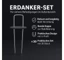 INTERGARDEN Bodenanker 30x mit Kappen – Verzinkt, für Vlies, Folien & Schläuche Bild 1