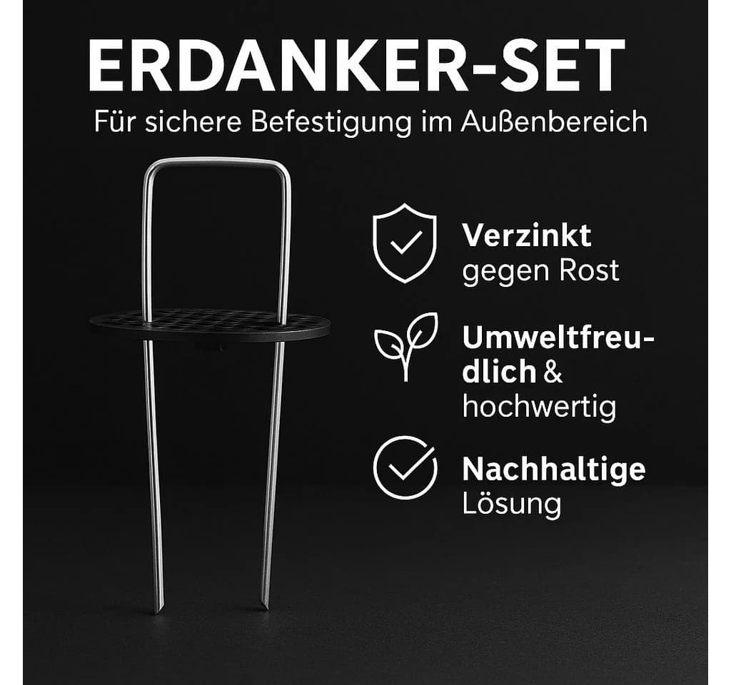 INTERGARDEN Bodenanker 30x mit Kappen – Verzinkt, für Vlies, Folien & Schläuche - Bild 3