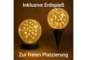 INTERGARDEN Solarleuchte Kugel 20 LEDs warmweiß Bruchglas-Optik Bild 1