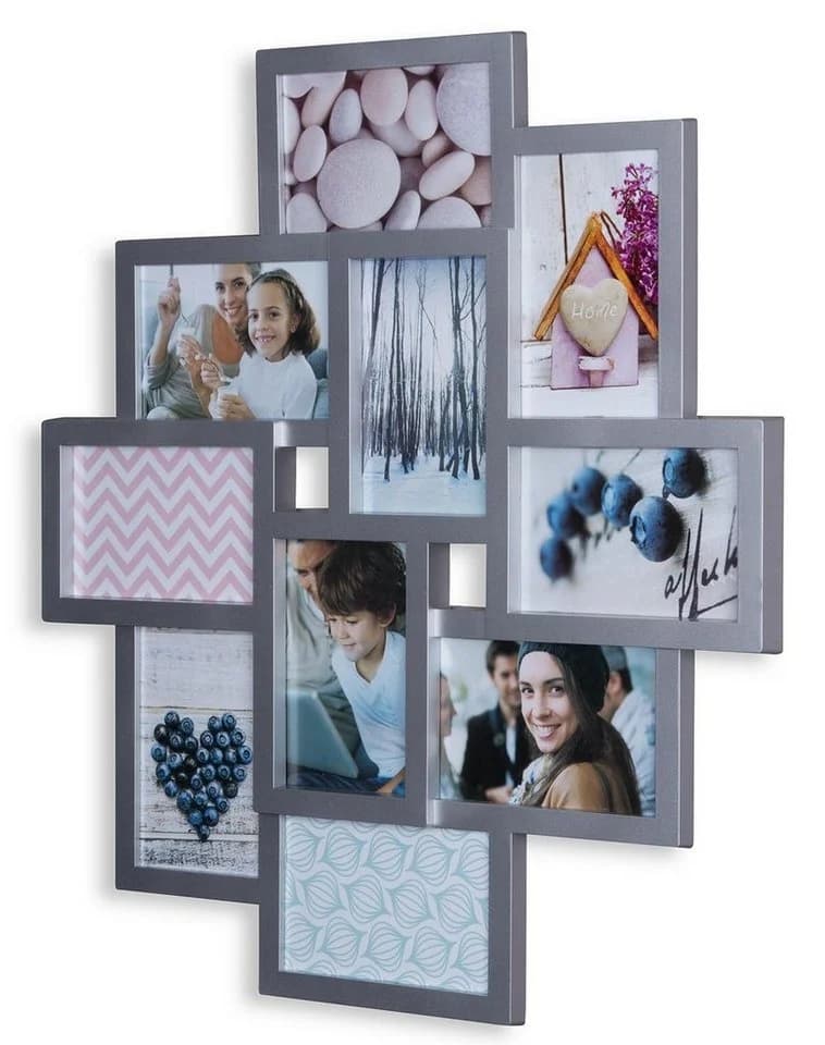 Levandeo® Bilderrahmen Collage Silber 10 Fotos Modern - Bild 2