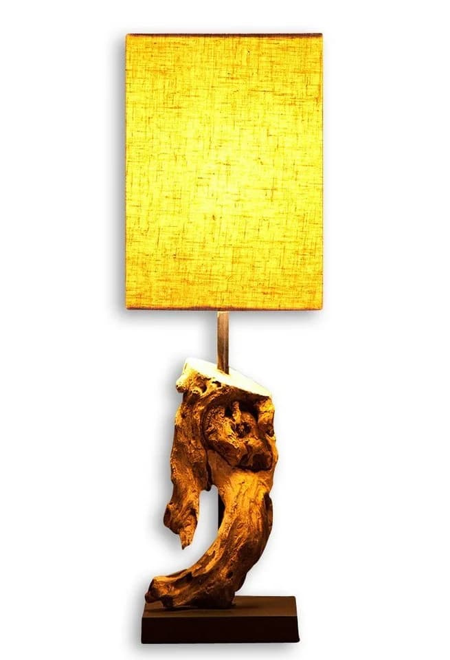 Levandeo® Nachttischlampe Treibholz Beige