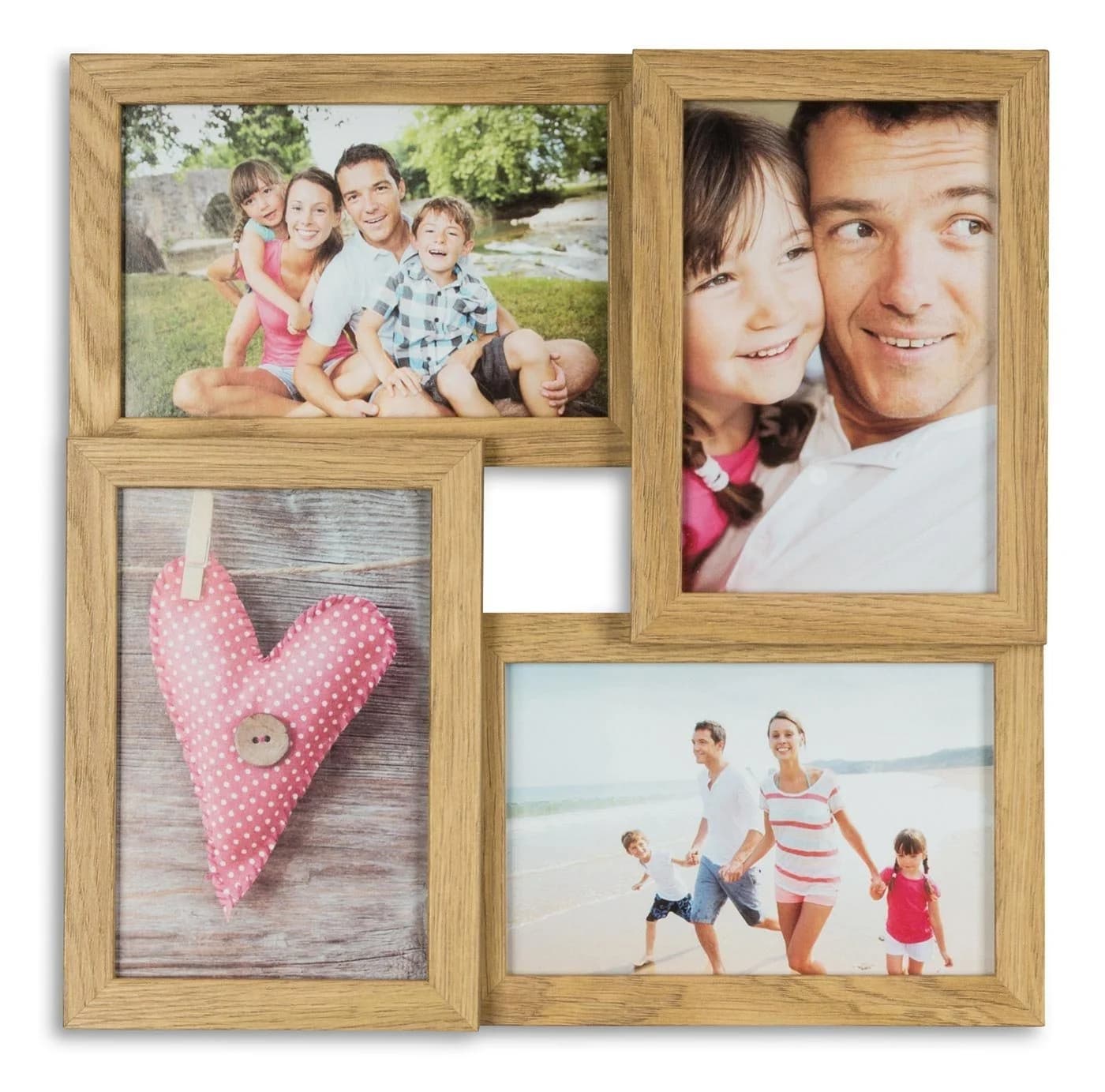 Levandeo® Bilderrahmen Collage Eiche-Optik MDF Holz - Bild 2
