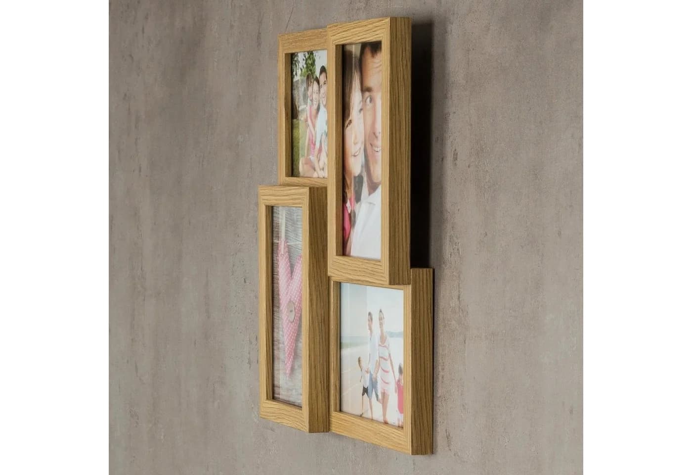 Levandeo® Bilderrahmen Collage Eiche-Optik MDF Holz - Bild 4