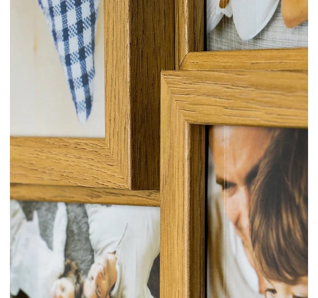 Levandeo® Bilderrahmen Collage Eiche-Optik MDF Holz - Bild 5