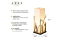 Levandeo® Nachttischlampe Treibholz 50 cm Braun Beige Bild 1