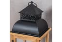 Levandeo® Kerzenlaterne 2er Set Braun Holz Metall Shabby Chic Bild 3