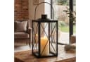 Levandeo® Kerzenlaterne Metall Schwarz Windlicht Bild 2