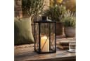 Levandeo® Kerzenlaterne Metall Schwarz Windlicht Bild 4