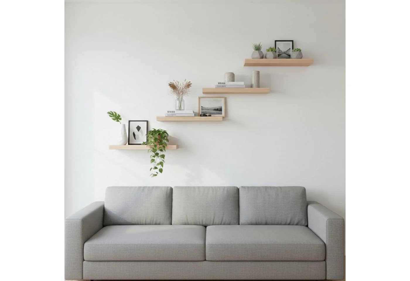 Levandeo® Wandboard Bobby 60cm Kernbuche Wandregal - Bild 3