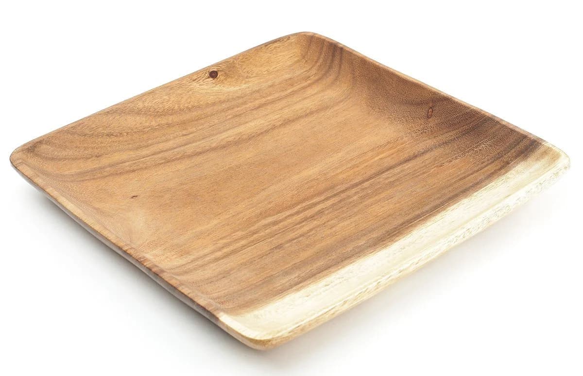 Levandeo Dekoschale Akazie 15cm Quadratisch