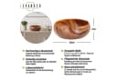 Levandeo® Dekoschale Akazie Rund Braun Bild 1