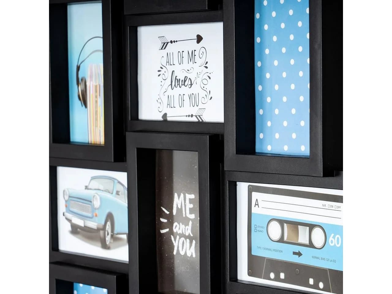 Levandeo® Bilderrahmen Collage Schwarz 12 Bilder 3D Optik - Bild 4
