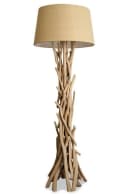 Levandeo® Stehlampe Treibholz Unikat Sand Natur Bild 1