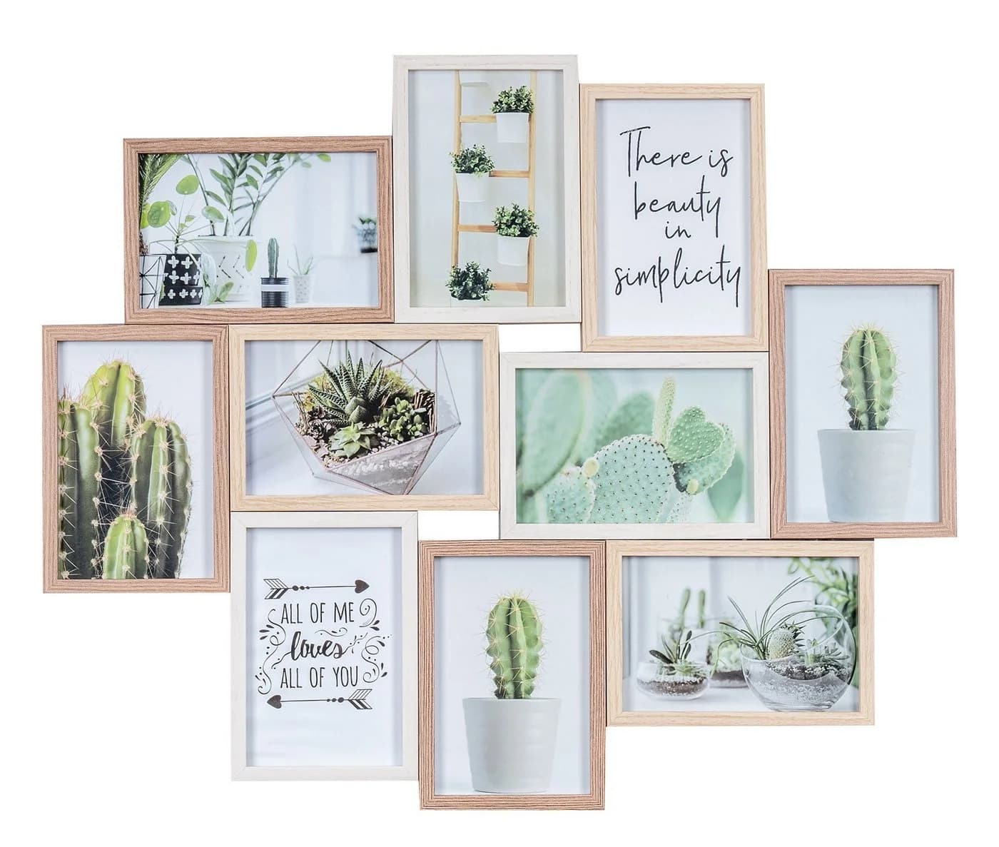 Levandeo® Bilderrahmen Collage 10 Fotos 10x15cm Holz - Bild 2