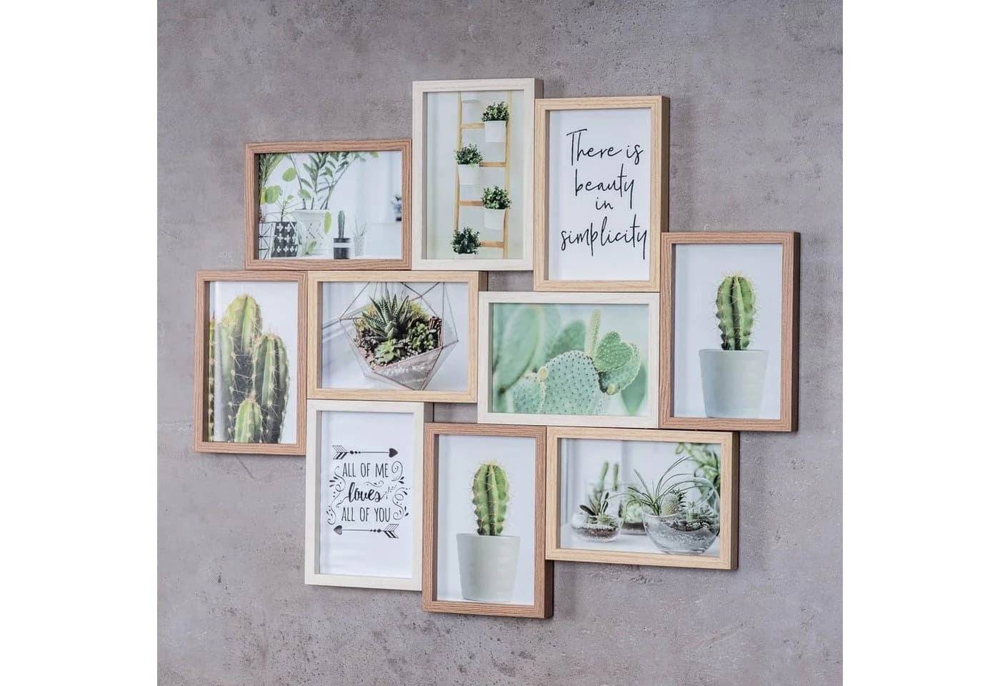 Levandeo® Bilderrahmen Collage 10 Fotos 10x15cm Holz - Bild 3