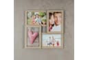 Levandeo® Bilderrahmen Collage Eiche Optik 4x 10x15cm Bild 1