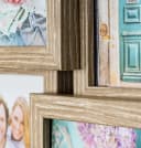Levandeo® Bilderrahmen Collage Eiche Optik 4x 10x15cm Bild 5