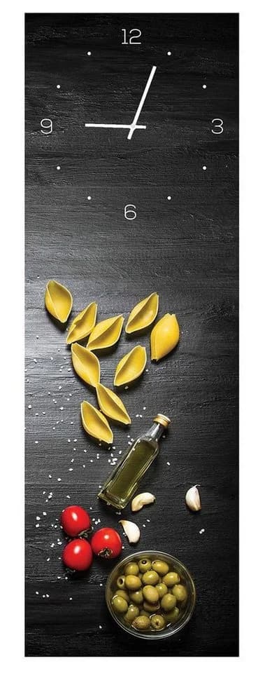 Levandeo® Wanduhr aus Glas 20x60cm mit Pasta Motiv - Bild 2