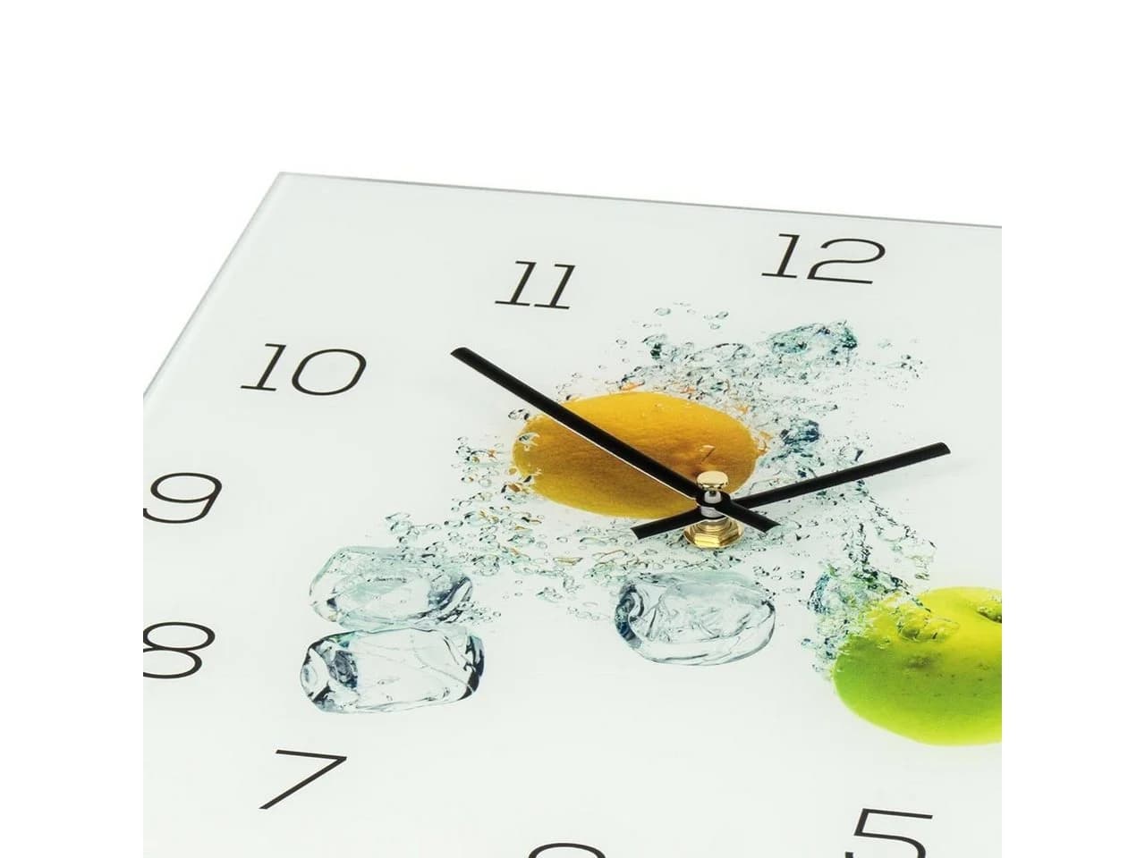 Levandeo Wanduhr Glas 30x30cm Zitrone Apfel Modern - Bild 3