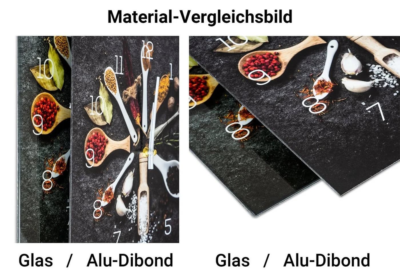 Levandeo Wanduhr Glas 30x30cm Zitrone Apfel Modern - Bild 5