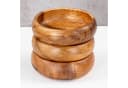 Levandeo® 3er Set Dekoteller Akazienholz Braun Bild 5