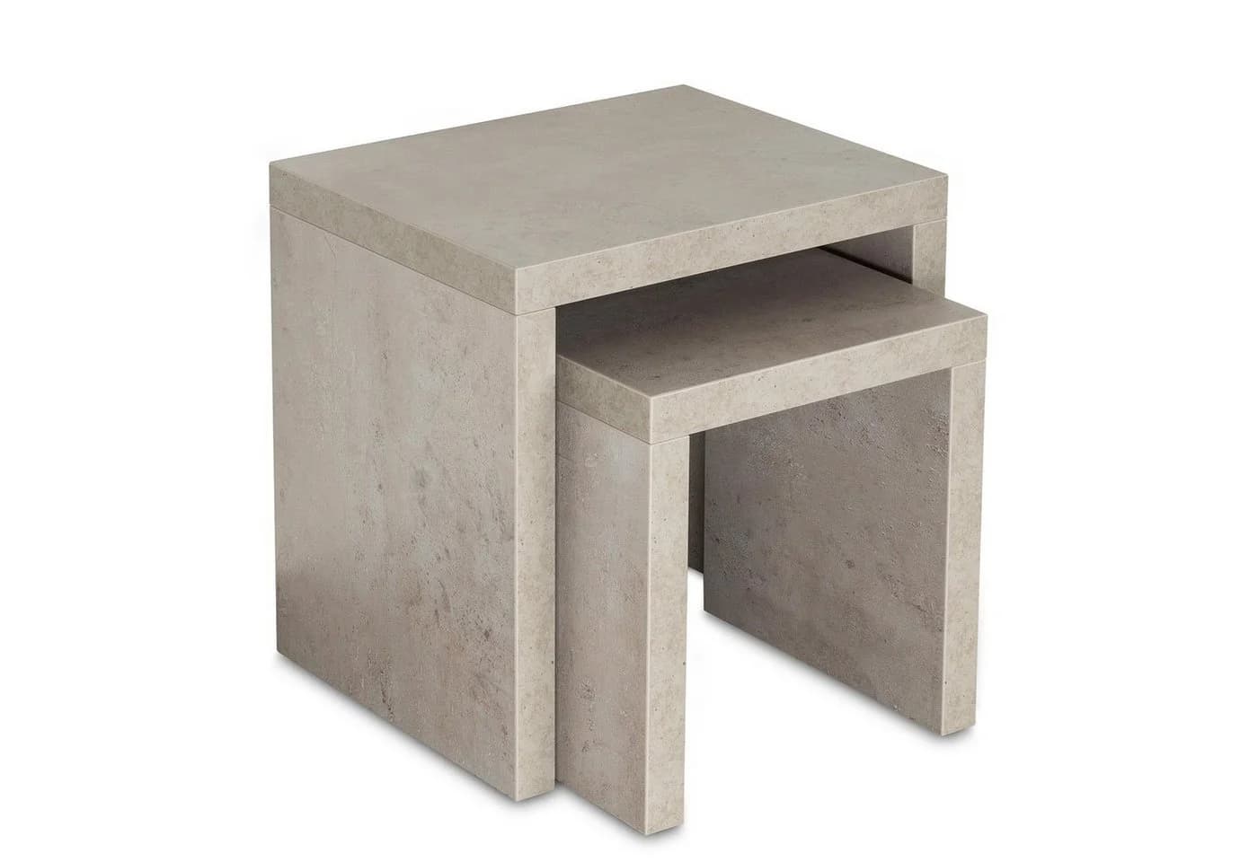 Levandeo® 2er Beistelltisch Set Betonoptik Grau Fertigmontiert - Bild 2