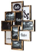 Levandeo® Bilderrahmen Collage 10 Fotos 10x15cm Kupfer Industrial Look Bild 2