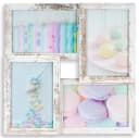 Levandeo® Bilderrahmen Collage 28x28cm 4 Fotos 10x15 Shabby Chic MDF Bild 2