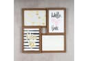 Levandeo® Bilderrahmen Collage Nussbaum MDF Holz 4 Fotos Bild 1