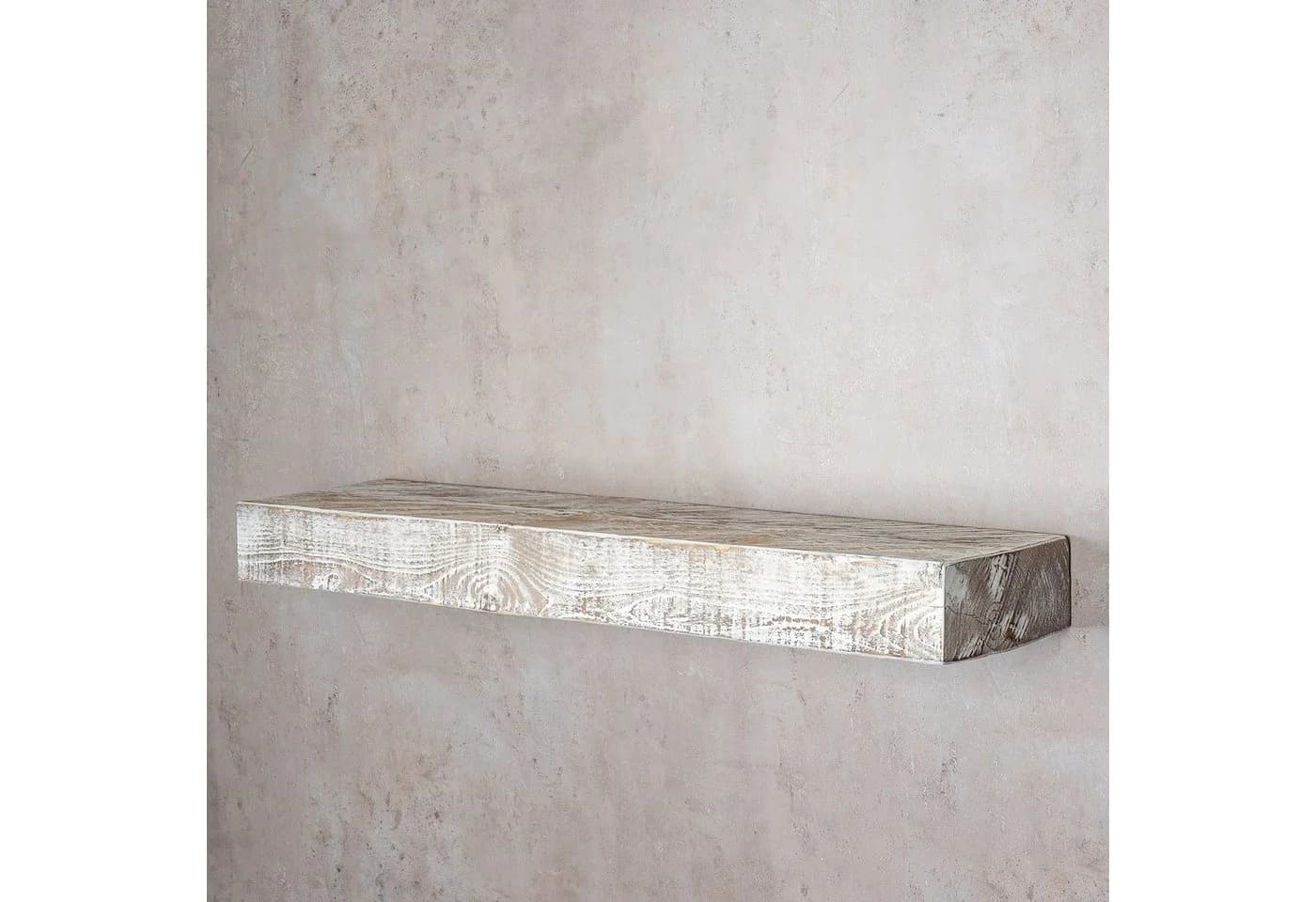 Levandeo® Wandregal Holz Massiv 80x20cm Shabby Chic