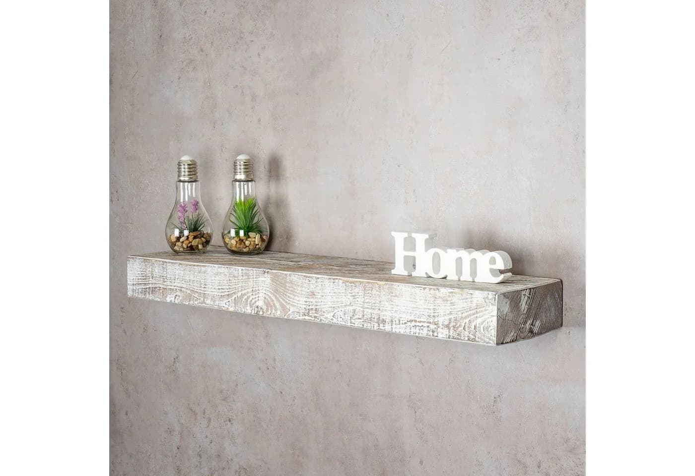 Levandeo® Wandregal Holz Massiv 80x20cm Shabby Chic - Bild 2
