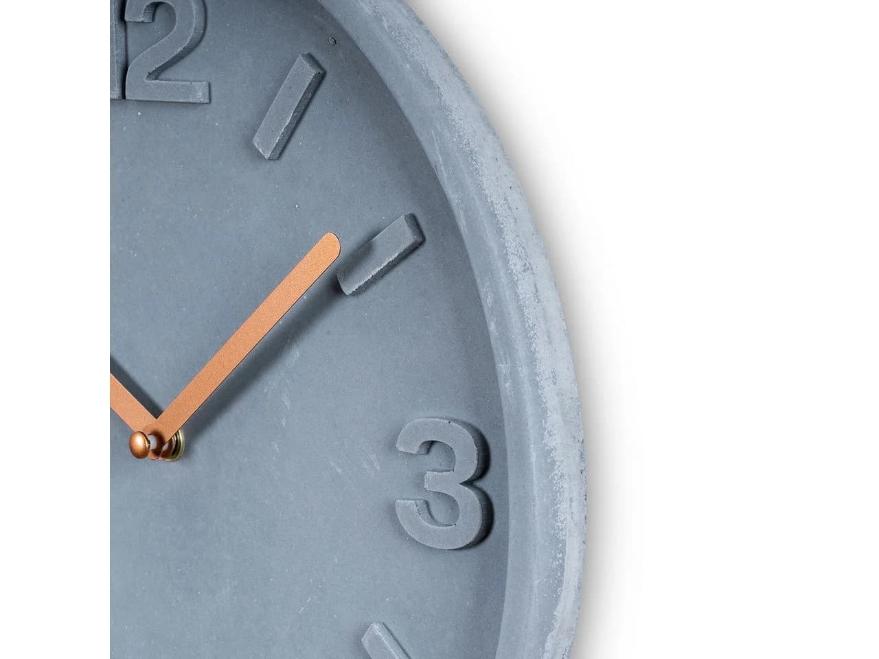 Levandeo® Wanduhr Beton Grau Kupfer Industrie-Look - Bild 5