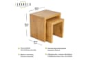 Levandeo® Couchtisch 2-Satztisch Wildeiche Bild 1