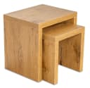 Levandeo® Couchtisch 2-Satztisch Wildeiche Bild 2