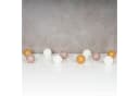 Levandeo® Lichterkette 10er LED Kugeln Baumwolle Gelb Rosa Bild 5