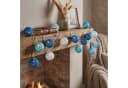 Levandeo® Lichterkette 15er LED Kugeln Baumwolle Blau Bild 4