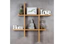 Levandeo® Wandregal Wildeiche Bücherregal 75x75cm Bild 1