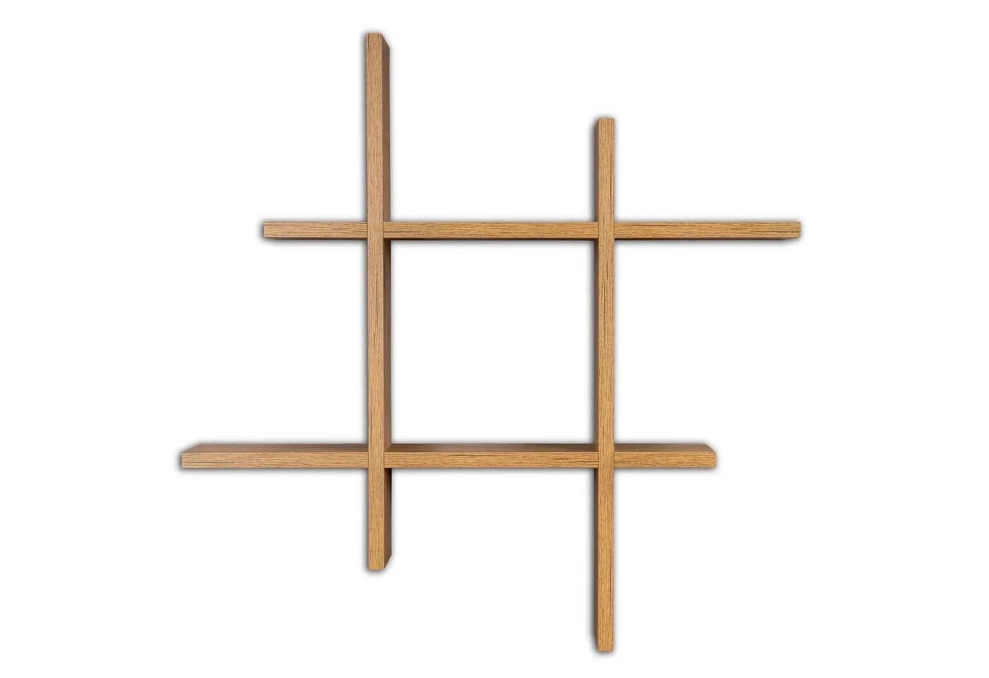 Levandeo® Wandregal Wildeiche Bücherregal 75x75cm - Bild 2