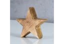 Levandeo Dekoobjekt Stern Mangoholz Braun Natur 10cm Bild 1