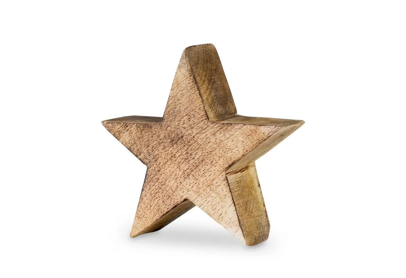 Levandeo Dekoobjekt Stern Mangoholz Braun Natur 10cm - Bild 2