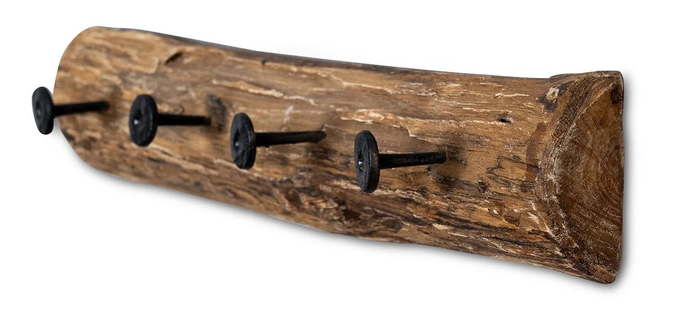 Levandeo® Garderobe Holz Teak Wanddeko 50cm