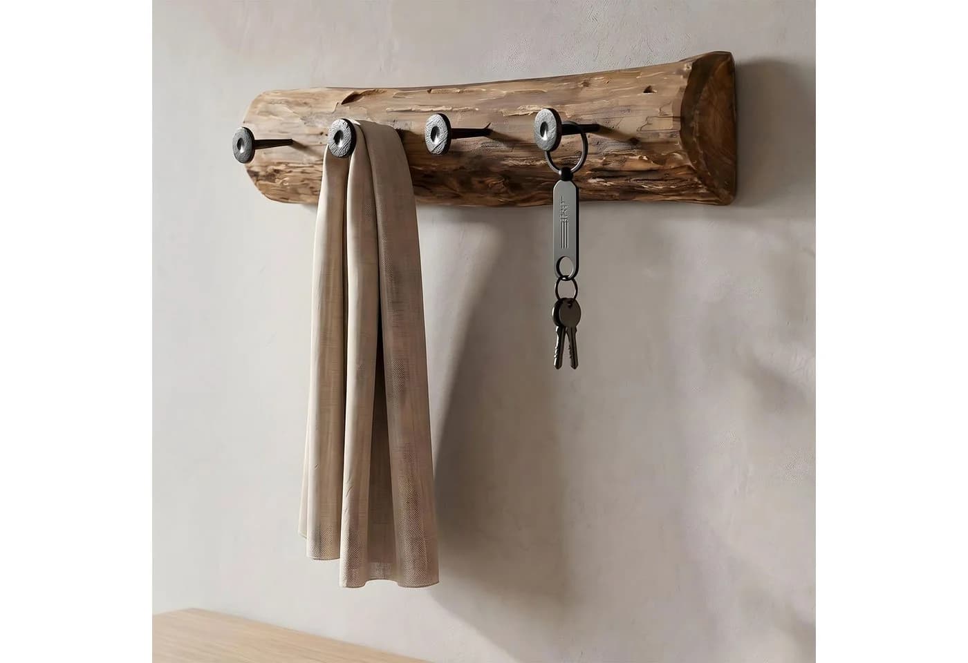 Levandeo® Garderobe Holz Teak Wanddeko 50cm - Bild 2