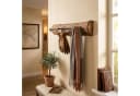 Levandeo® Garderobe Holz Teak Wanddeko 50cm Bild 4