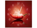 Levandeo® Wanduhr Alu-Dibond Chili Peperoni Deko Bild 2