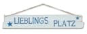Levandeo® Türschild Holz Maritim Hellblau Lieblingsplatz Bild 2