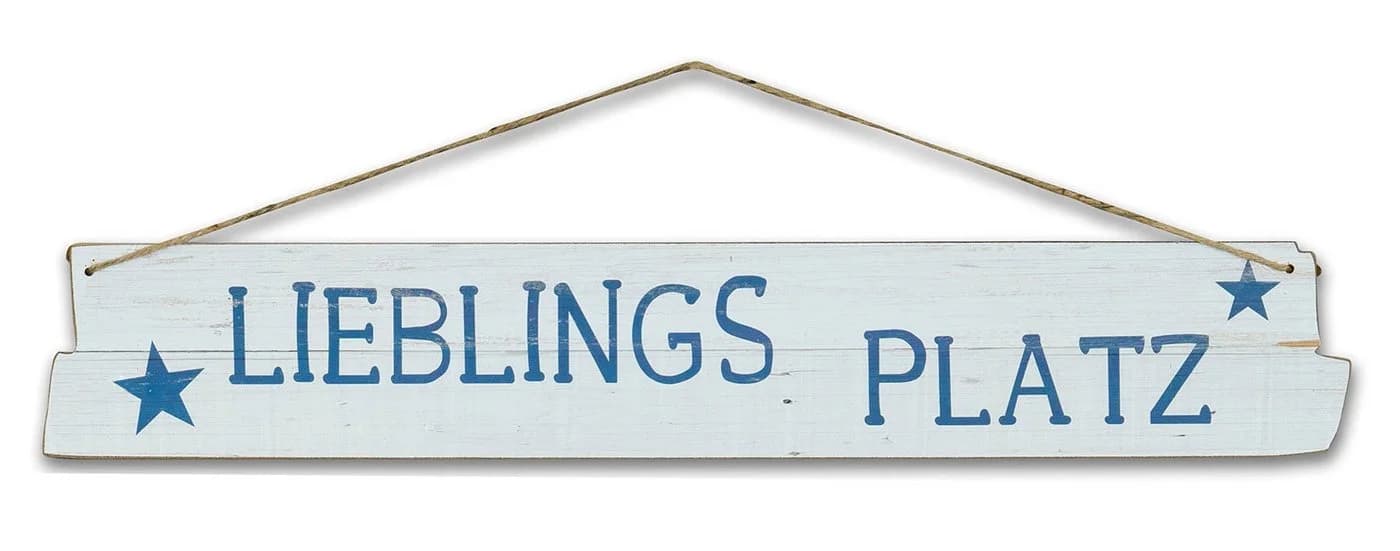 Levandeo® Türschild Holz Maritim Hellblau Lieblingsplatz - Bild 2