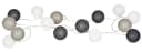 Levandeo Lichterkette 15er LED Kugeln Grau/Schwarz/Weiß Baumwolle Bild 2